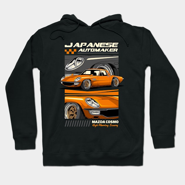 Cosmo Retro Car Hoodie by milatees